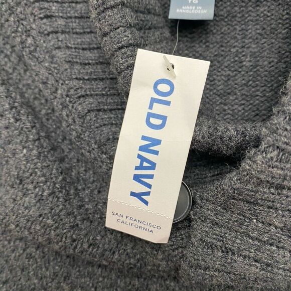 New Old Navy Men's Dark Gray Shawl Collar Wool Blend Sweater  Size XL/TG Grandpa - Picture 5 of 15